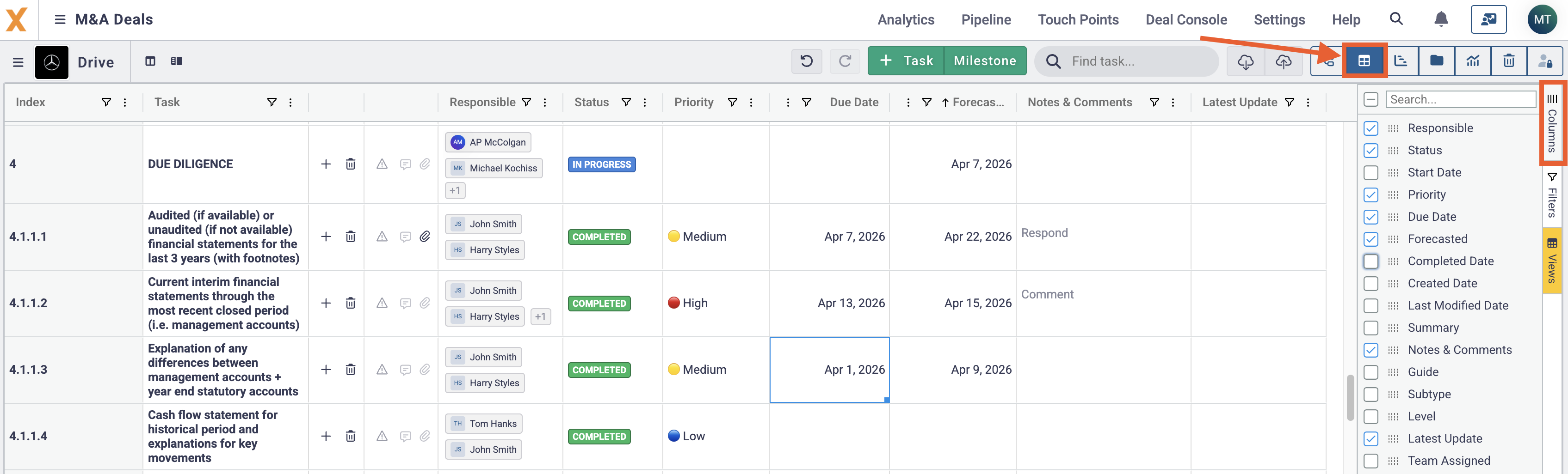 Custom Fields for Tasks