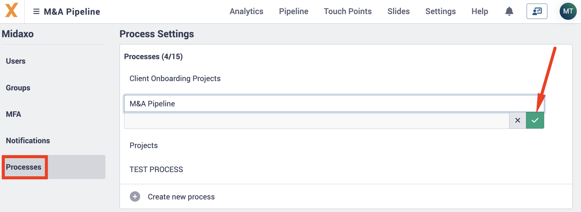 Renaming a Process