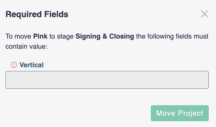 Required Fields