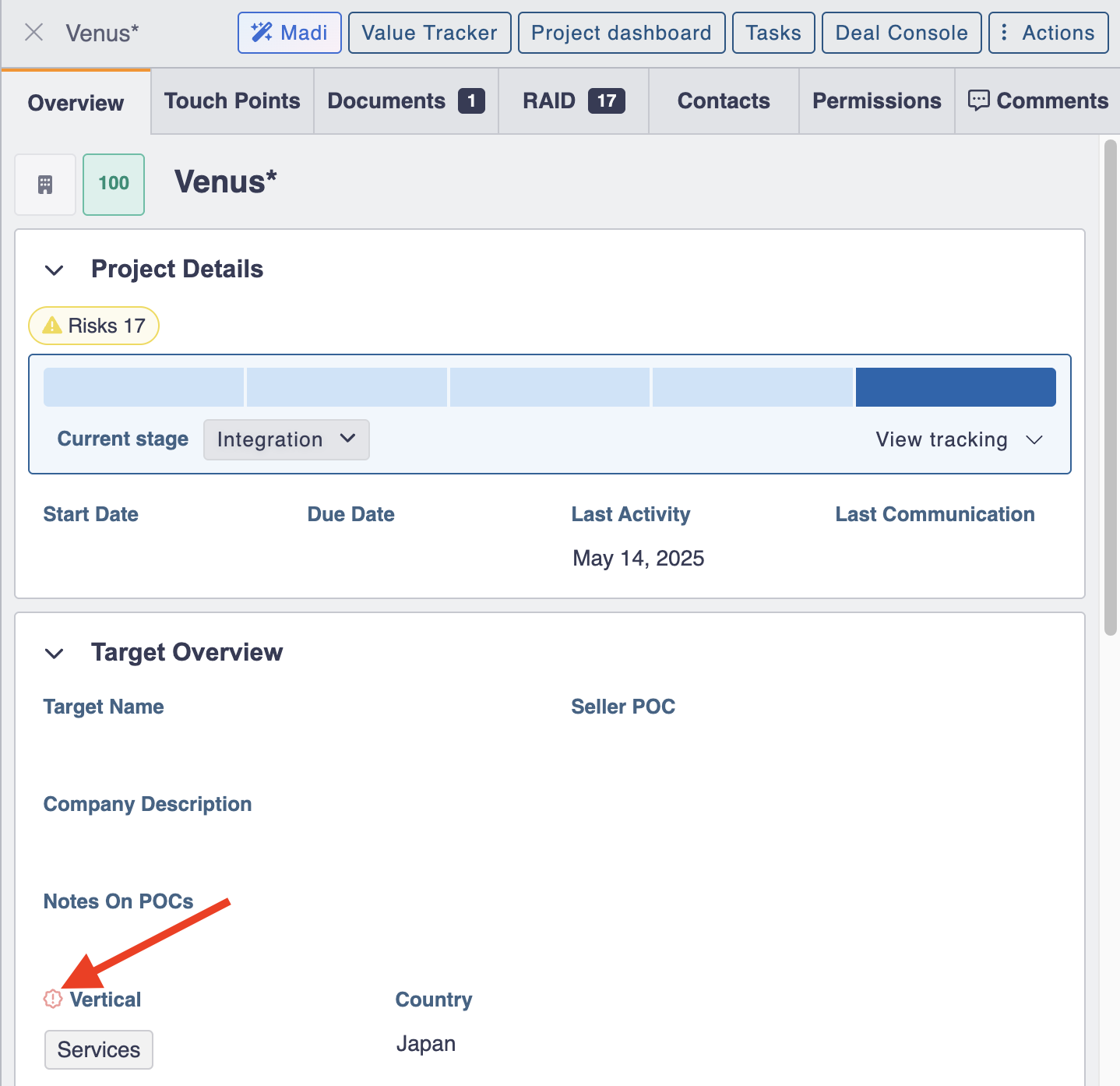 Required Fields