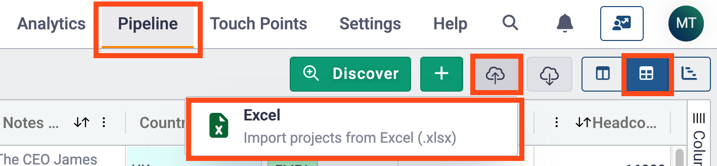 Importing Pipeline Data to Existing Projects